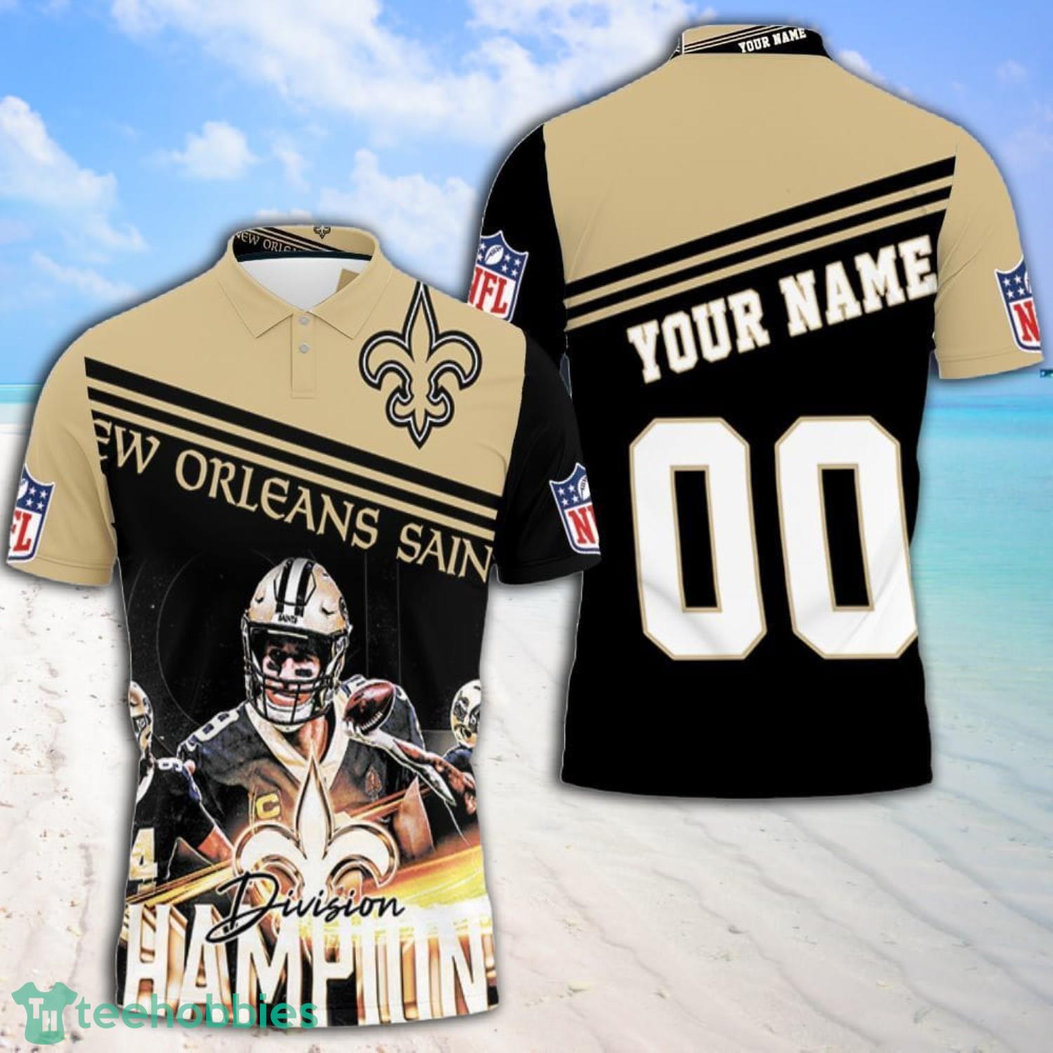 New Orleans Saints Best Team Great Players Nfc South Division Champions Custom Name And Number Polo Shirt Product Photo 1