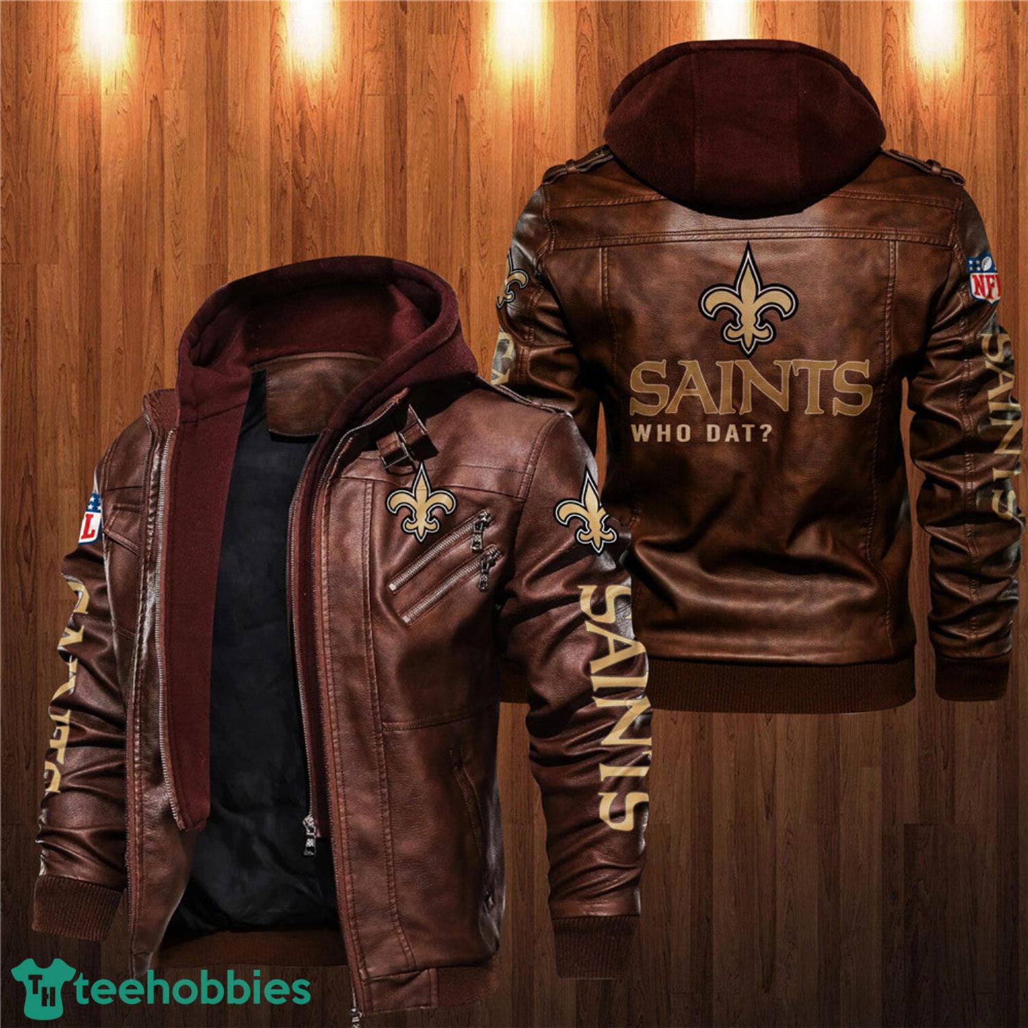 New Orleans Saints Leather Jacket For Sport Fans Product Photo 1 New Orleans Saints Leather Jacket For Sport Fans Product Photo 1