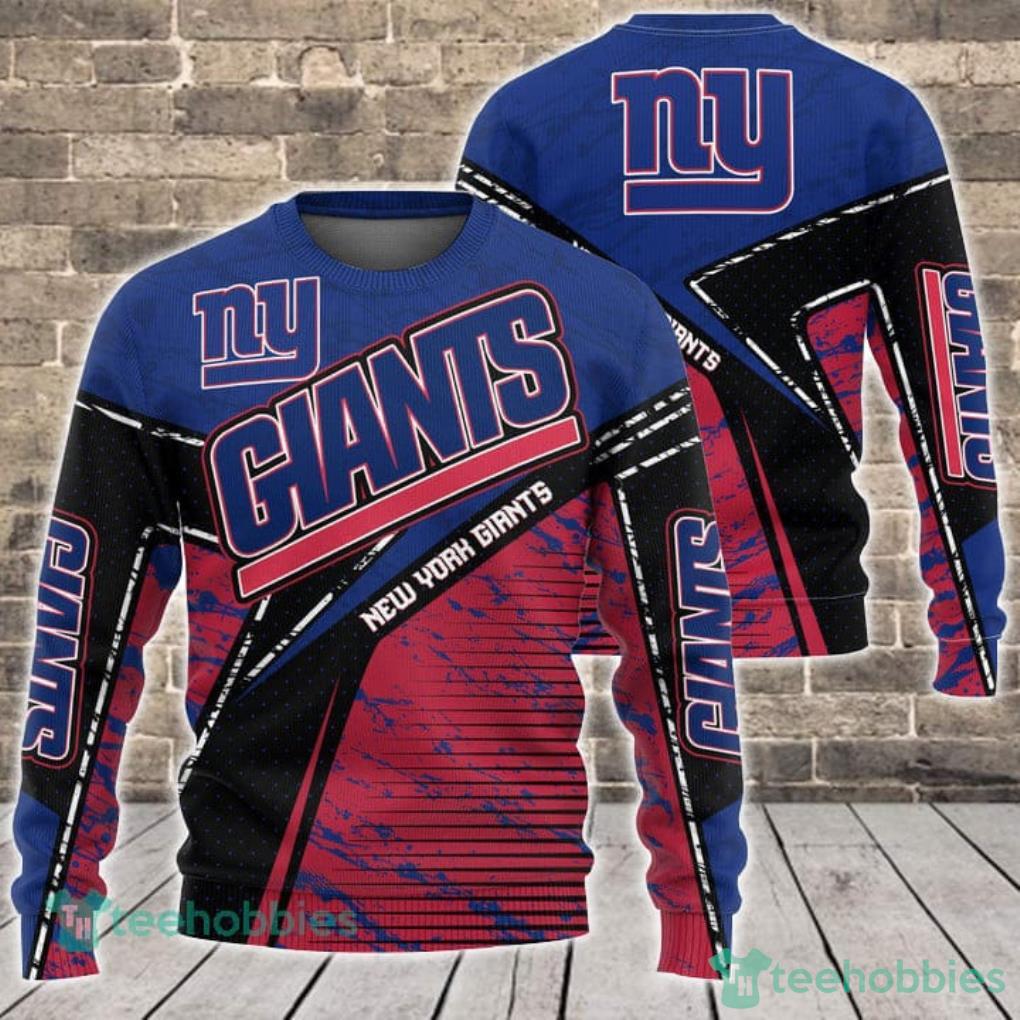 New York Giants NFL Blue Unisex Bomber Jacket 3D