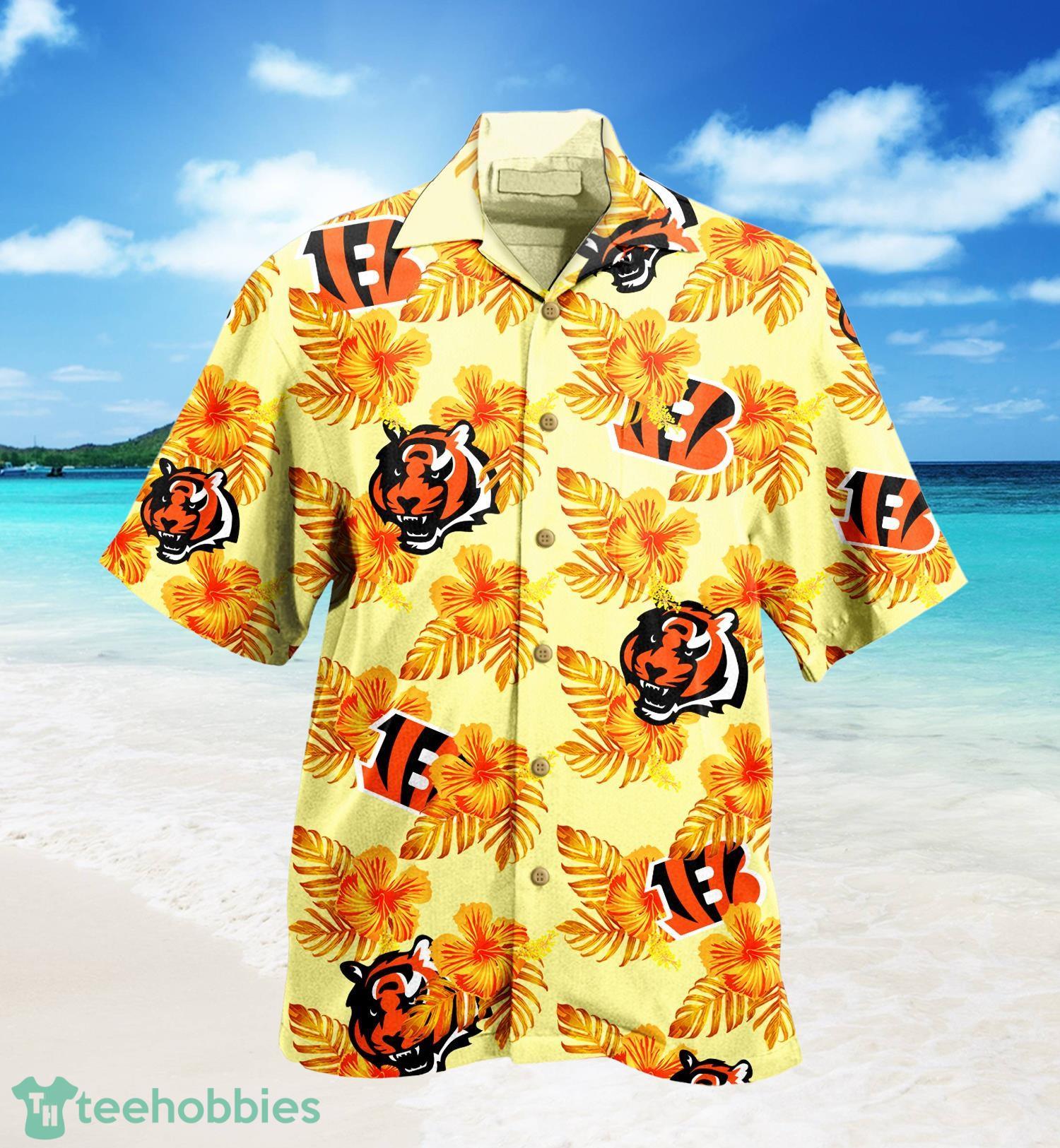 NFL Cincinnati Bengals Habicus Yellow Hawaiian Shirt For Men And Women Product Photo 1