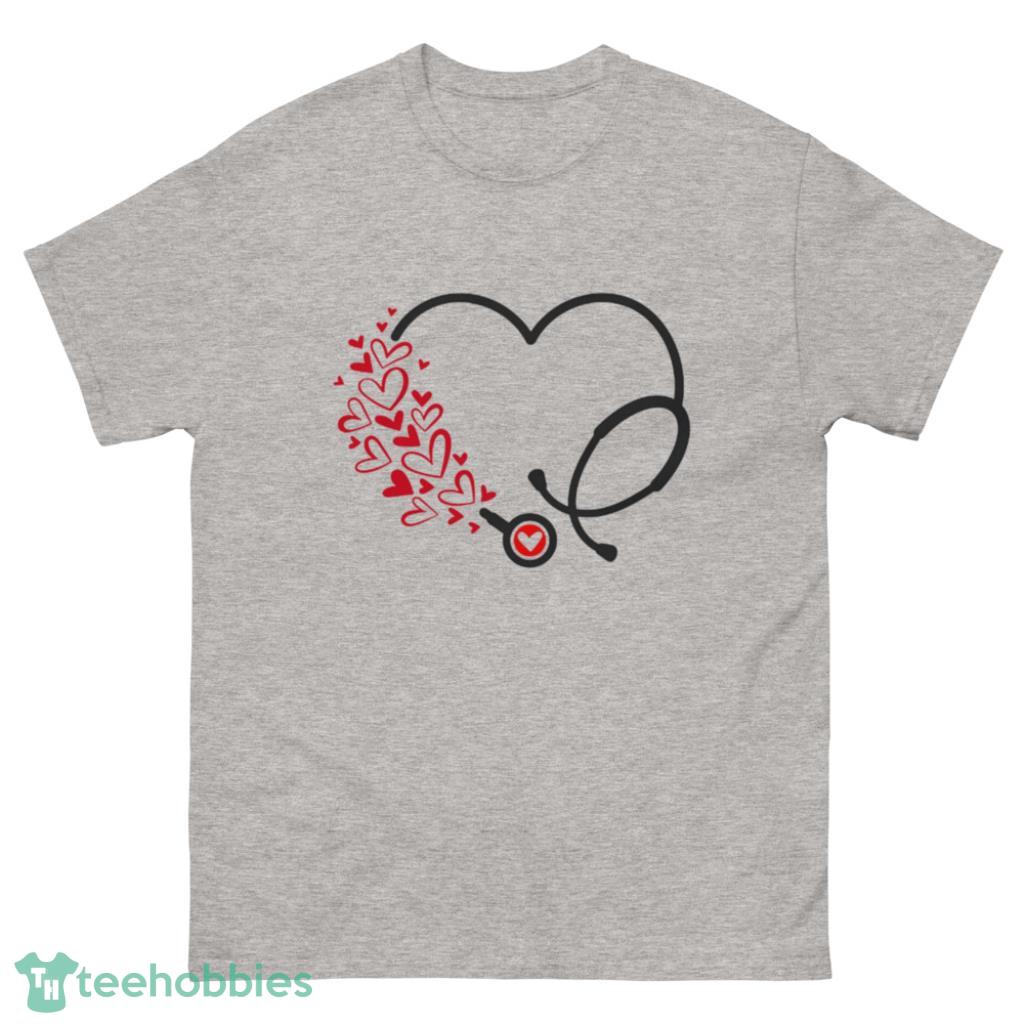 Nurse Heart Valentine Days Coupe Shirt - 500 Men’s Classic Tee Gildan