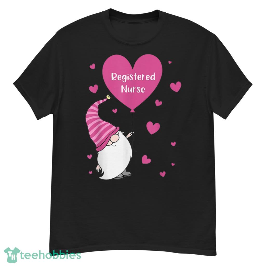 Nurse Valentine Gnome Nurse Heart Nursing Lover T-Shirt - G500 Men’s Classic T-Shirt
