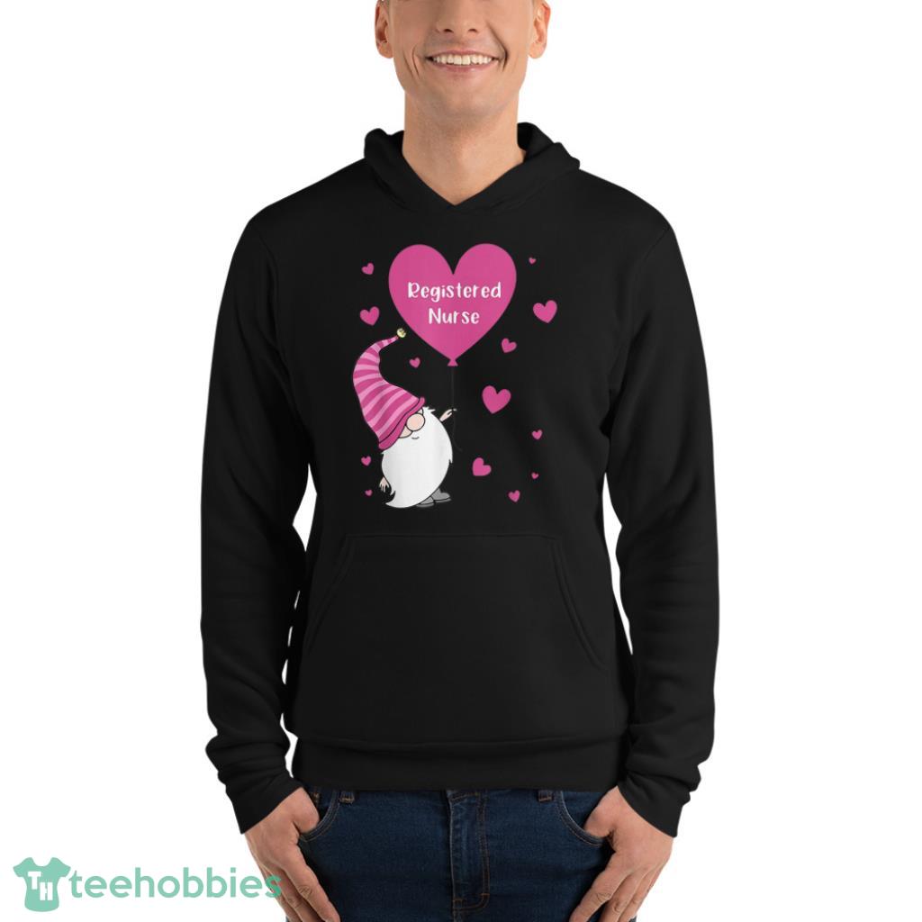 Nurse Valentine Gnome Nurse Heart Nursing Lover T-Shirt - Unisex Fleece Pullover Hoodie