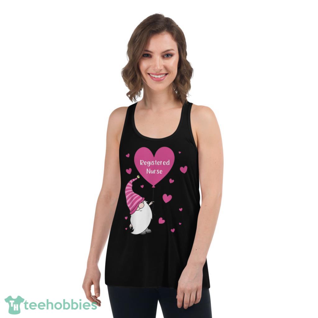 Nurse Valentine Gnome Nurse Heart Nursing Lover T-Shirt - Womens Flowy Racerback Tank