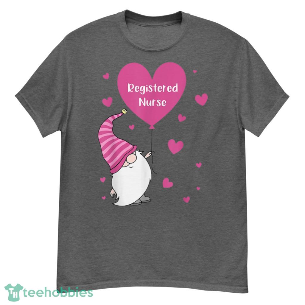 Nurse Valentine Gnome Nurse Heart Nursing Lover T-Shirt - G500 Men’s Classic T-Shirt-1