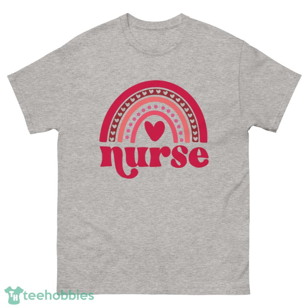 Nurse Valentine Rainbow Valentine Days Coupe Shirt - 500 Men’s Classic Tee Gildan