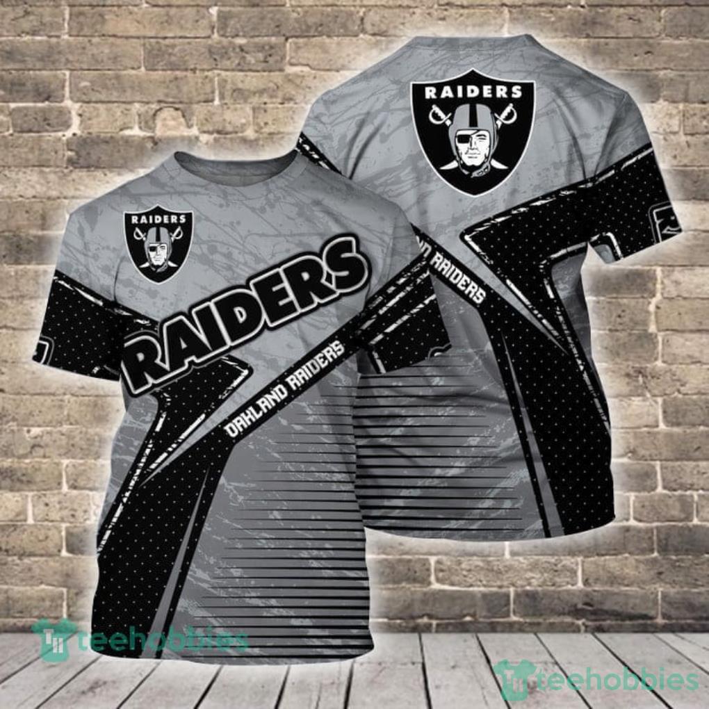 Oakland Raiders NFL Grey Unisex Hoodie, Zip Hoodie 3D All Over Print For  Fans