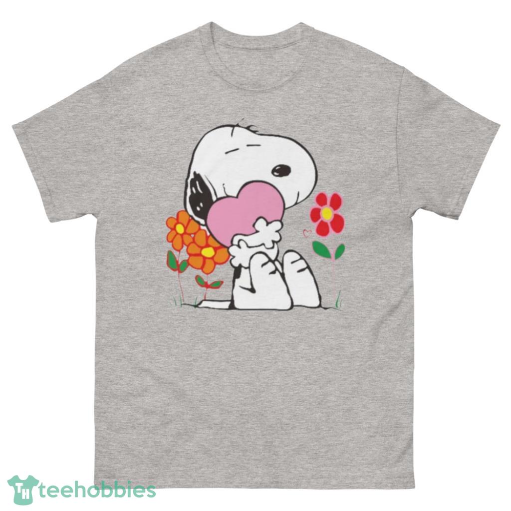 Peanuts Snoopy Floral Valentine's Day Shirt - 500 Men’s Classic Tee Gildan