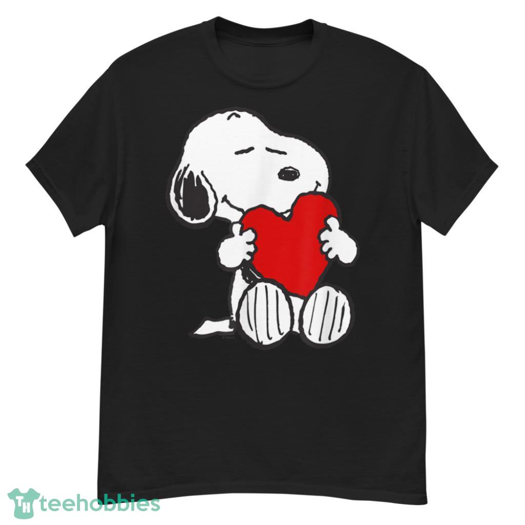 Peanuts Valentine Snoopy Hugging Heart T-Shirt - G500 Men’s Classic T-Shirt