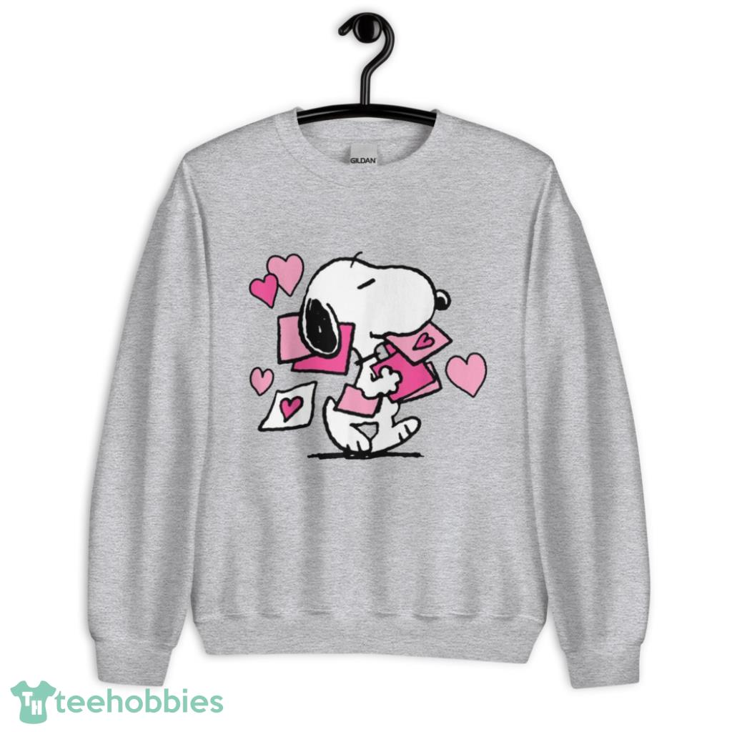 Peanuts Valentines Letter Snoopy T-Shirt - Unisex Heavy Blend Crewneck Sweatshirt