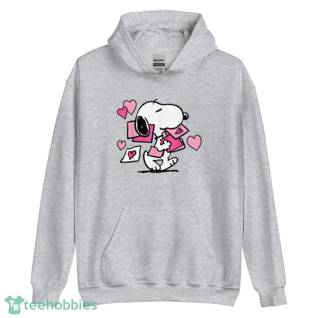 Peanuts Valentines Letter Snoopy T-Shirt - Unisex Heavy Blend Hooded Sweatshirt