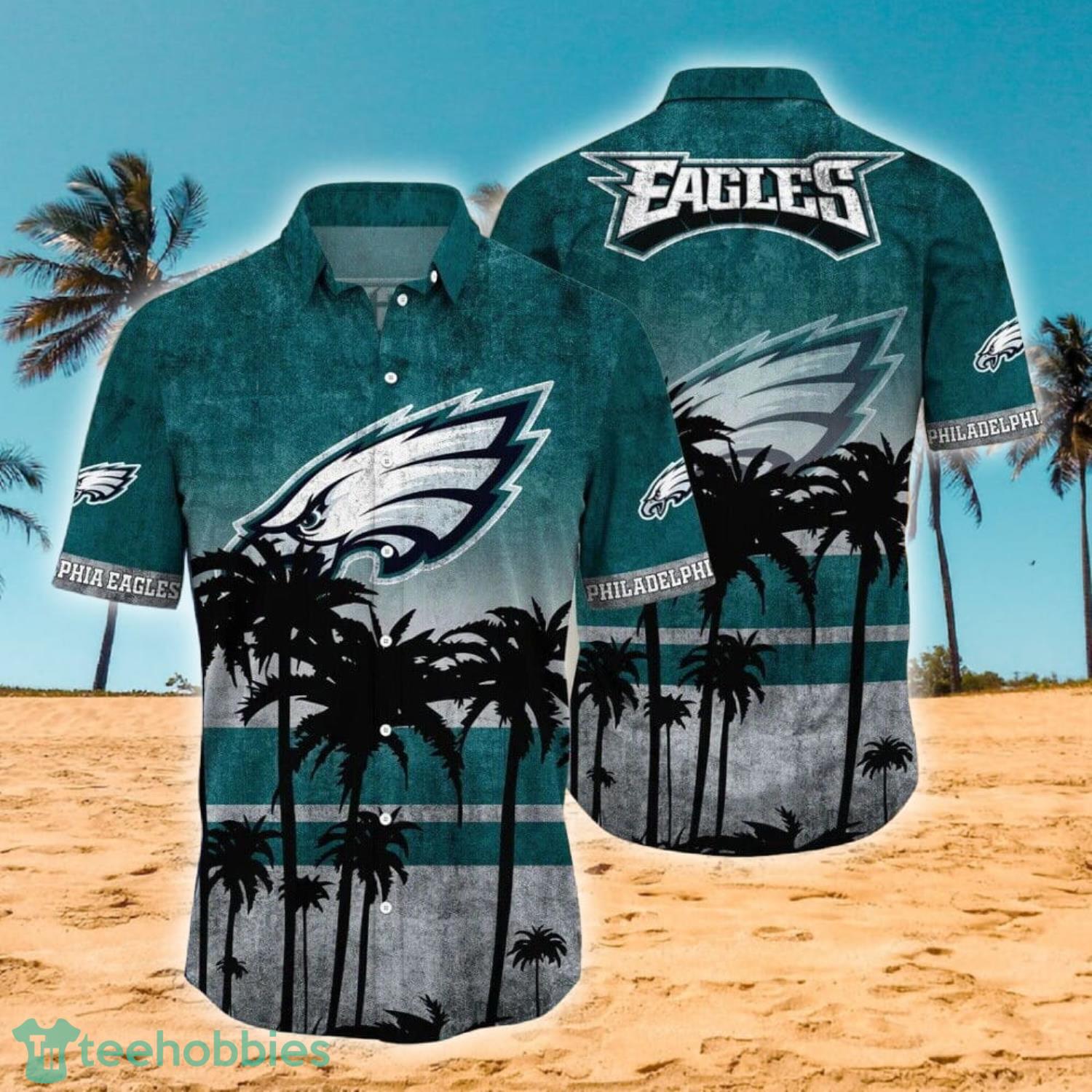 Philadelphia Eagles Dirty Grunge Texture Design Hawaiian Shirt And Short Set Product Photo 2