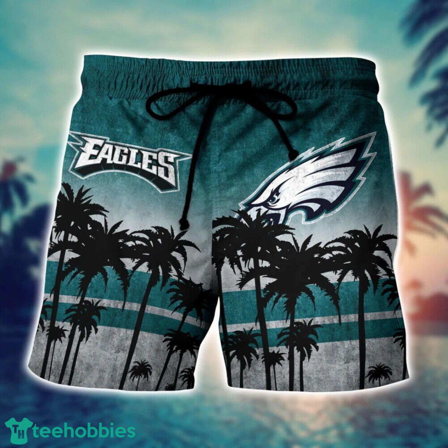 Philadelphia Eagles Dirty Grunge Texture Design Hawaiian Shirt And Short Set Product Photo 1