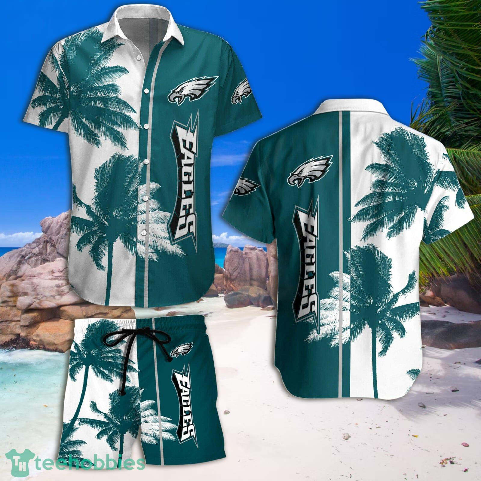 Philadelphia Eagles Paml Trees Combo Hawaiian Shirt And Beach Short Product Photo 3