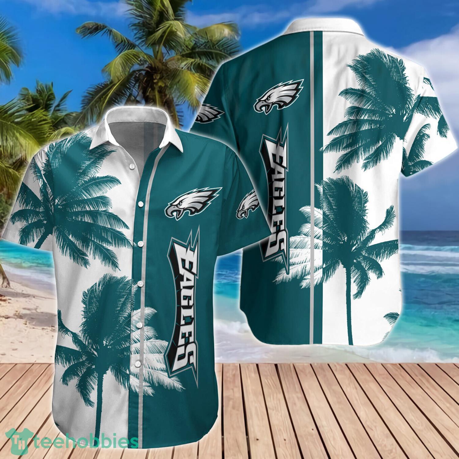 Philadelphia Eagles Paml Trees Combo Hawaiian Shirt And Beach Short Product Photo 1