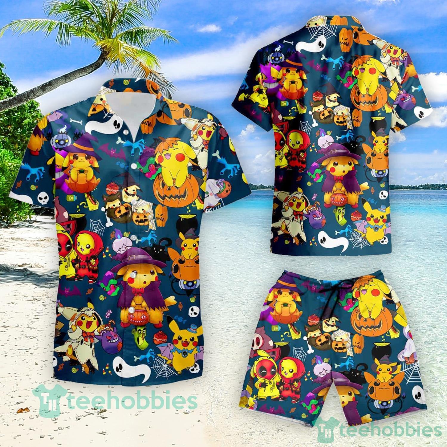 Custom Name Pokemon Mudkip Hawaiian Pattern Hawaii Shirt Summer