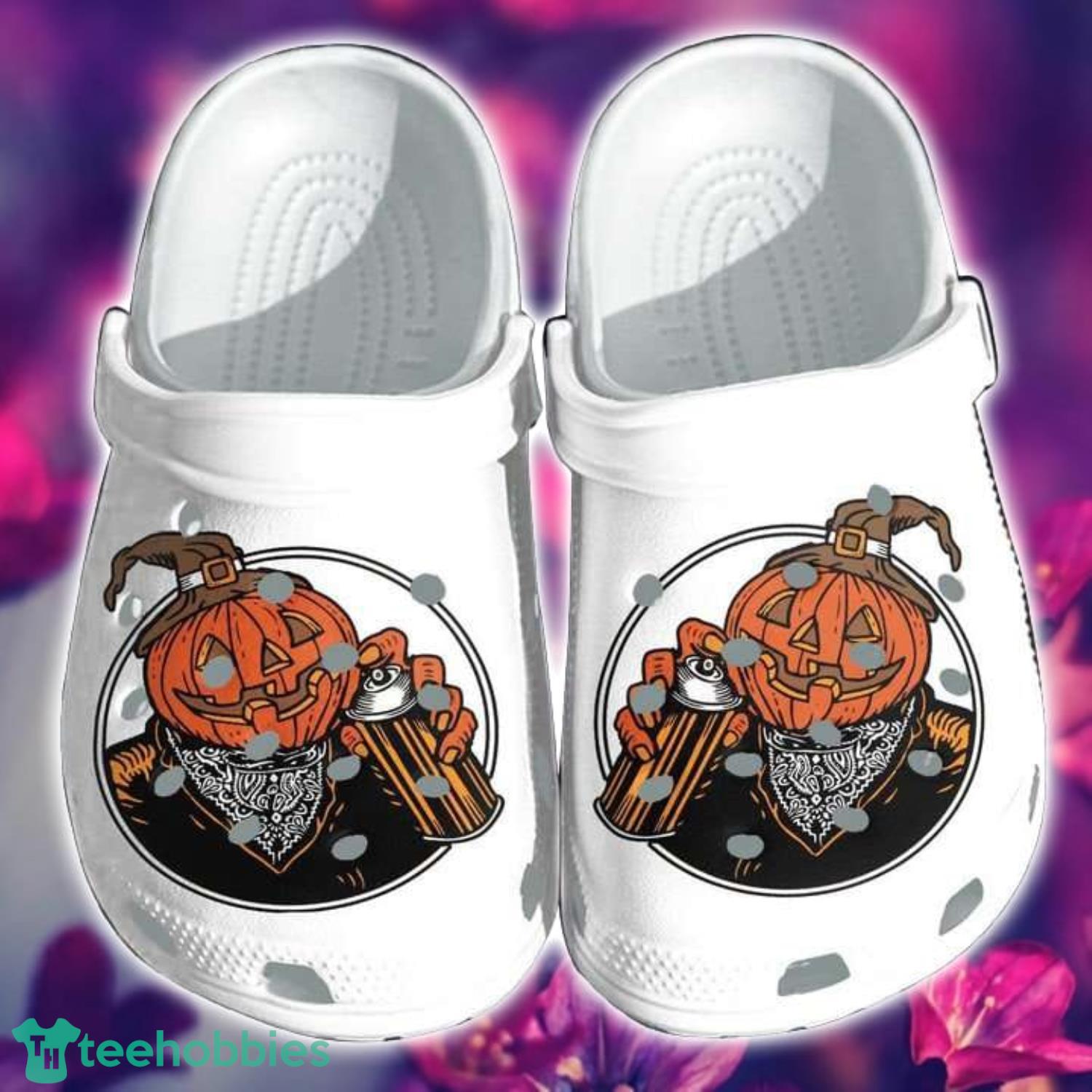 Pumpkin Hair Stylist Artist Halloween Clog Shoes For Men Women Product Photo 1