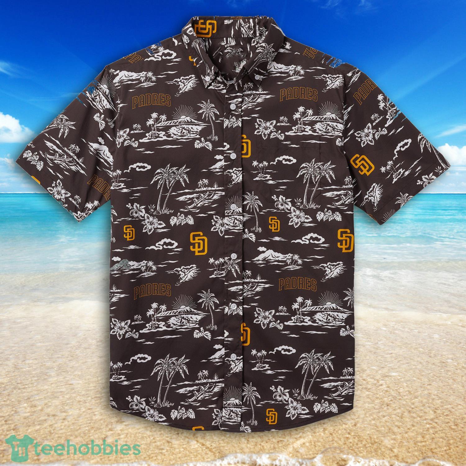 San Diego Padres Island Short Sleeves Hawaiian Shirt Product Photo 1