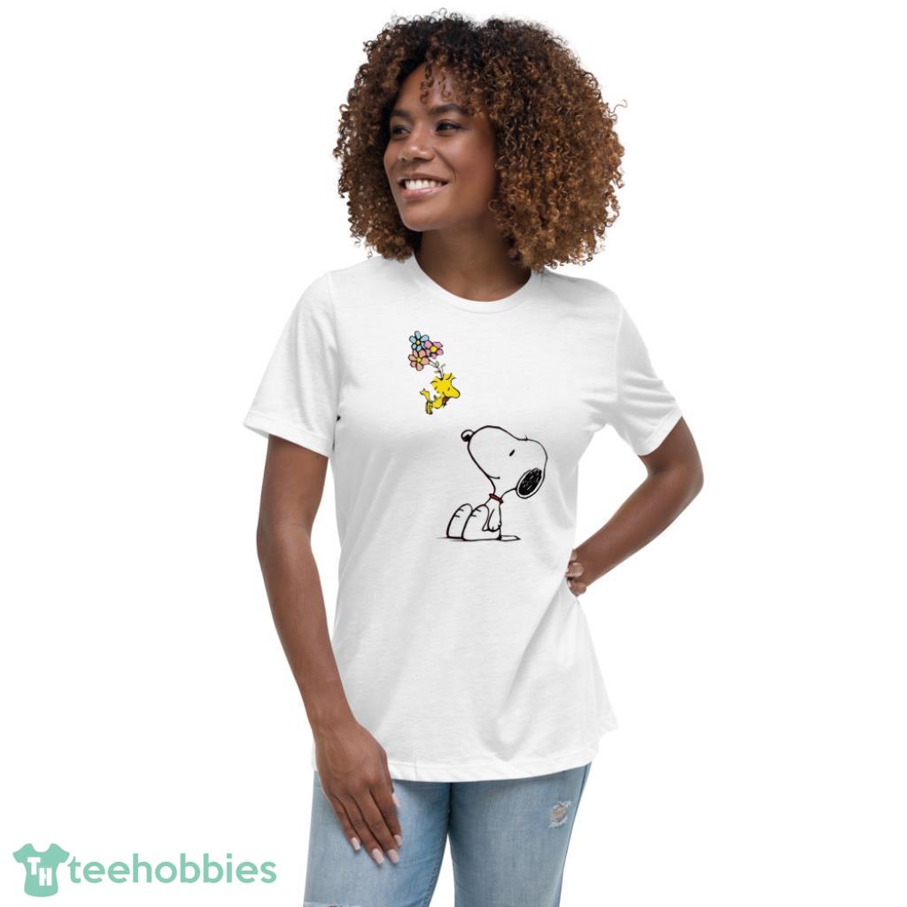 Snoopy And StrockValentines Day Shirt - Womens Relaxed Short Sleeve Jersey Tee