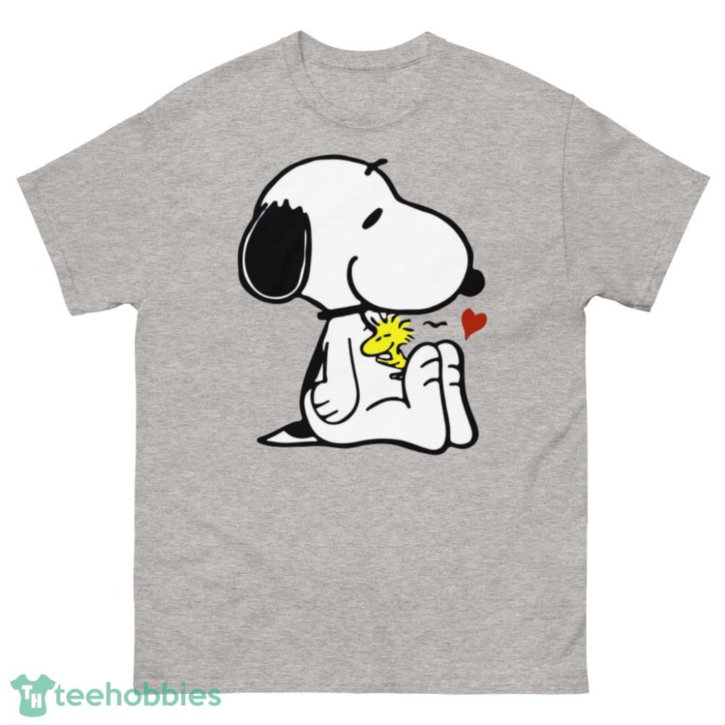 Snoopy and Woodstock Love Heart Valentine's Day Shirt - 500 Men’s Classic Tee Gildan