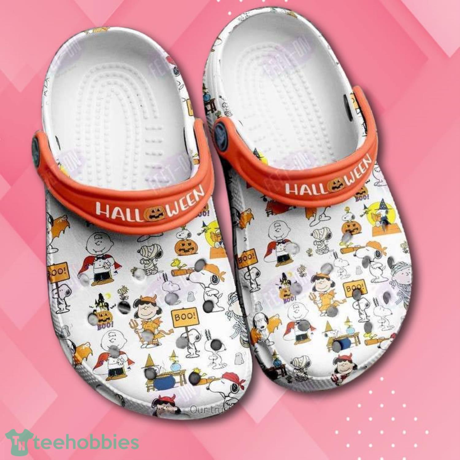 Snoopy Halloween Pattern Clog Shoes Product Photo 1