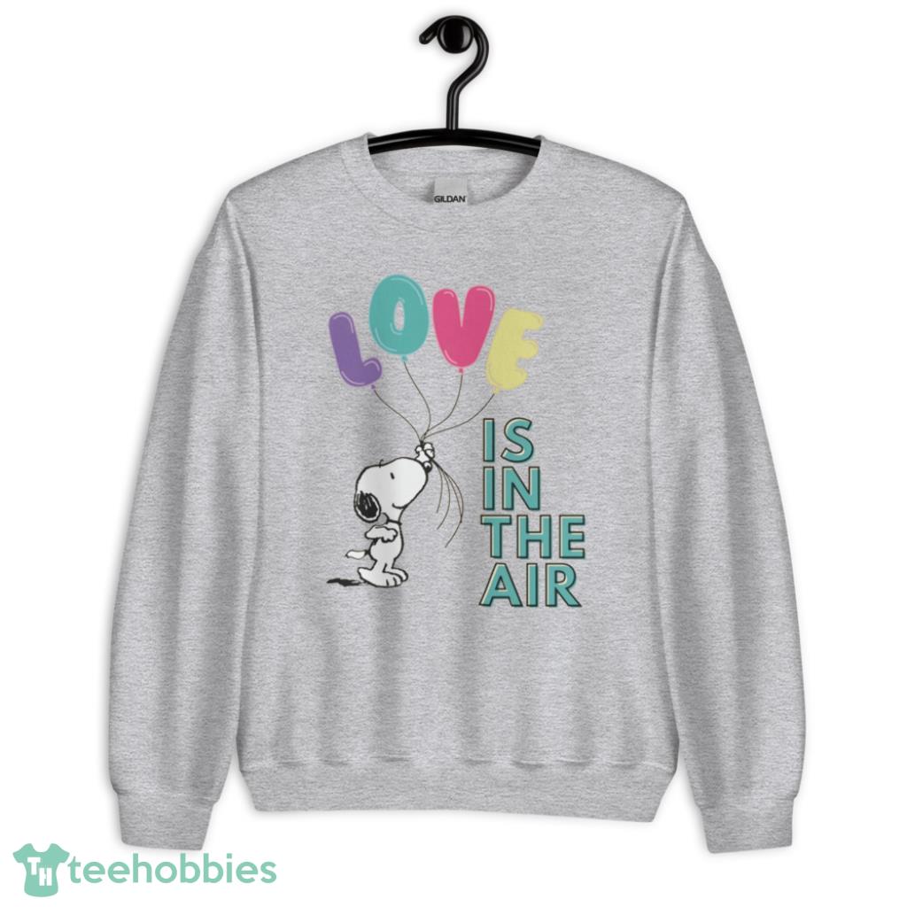 Snoopy Love Is In The Air Valentines Day Shirt - Unisex Heavy Blend Crewneck Sweatshirt
