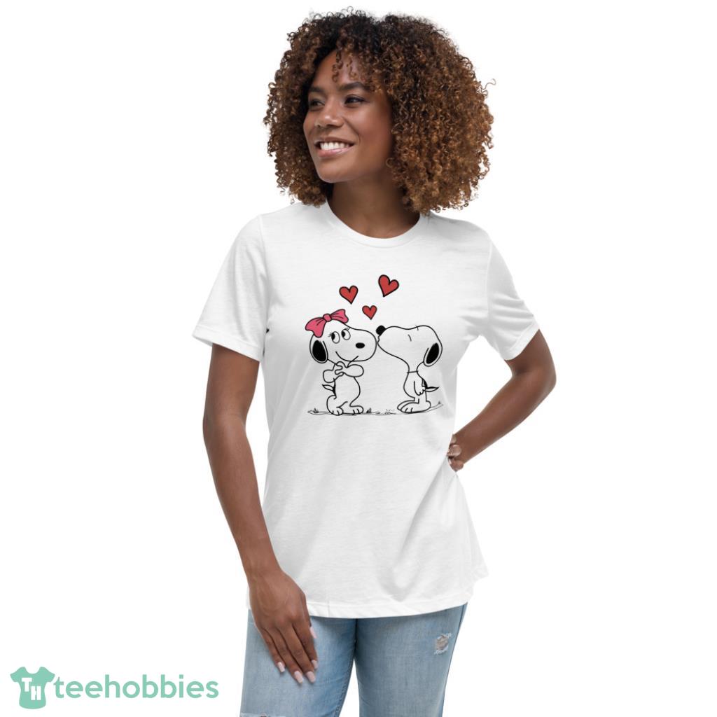 Snoopy Love Valentine Days Coupe Shirt - Womens Relaxed Short Sleeve Jersey Tee