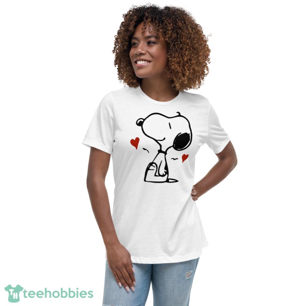 Snoopy Love Valentines Day Shirt - Womens Relaxed Short Sleeve Jersey Tee