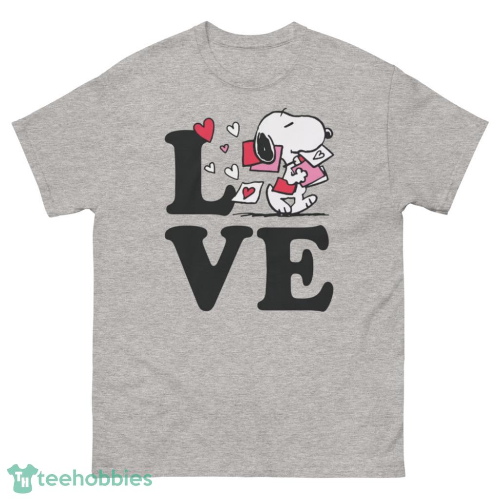 Snoopy Peanuts Valentine Day's Coupe Shirt - 500 Men’s Classic Tee Gildan