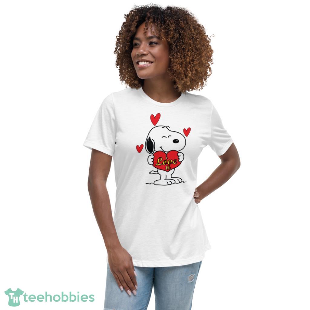 Snoopy Valentine Days Coupe Shirt - Womens Relaxed Short Sleeve Jersey Tee