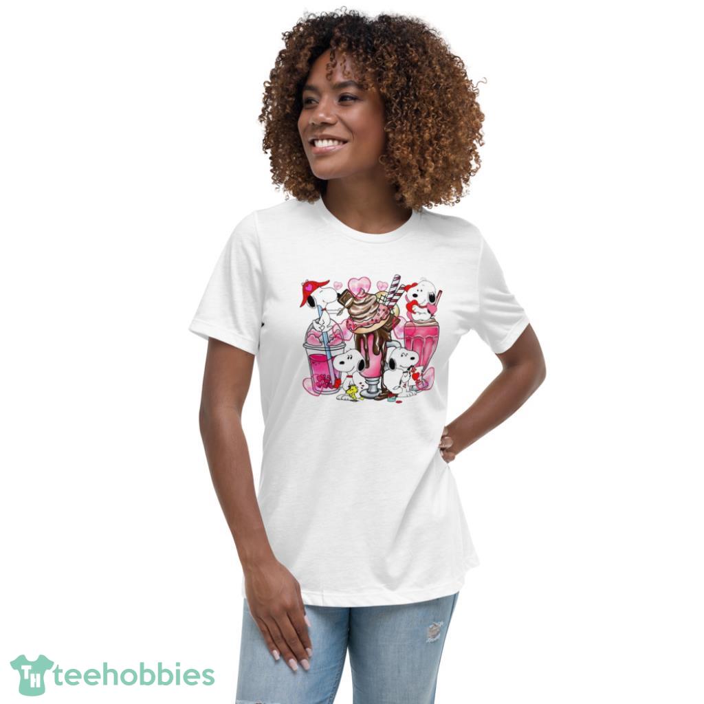 Snoopy Valentines Day Shirt - Womens Relaxed Short Sleeve Jersey Tee