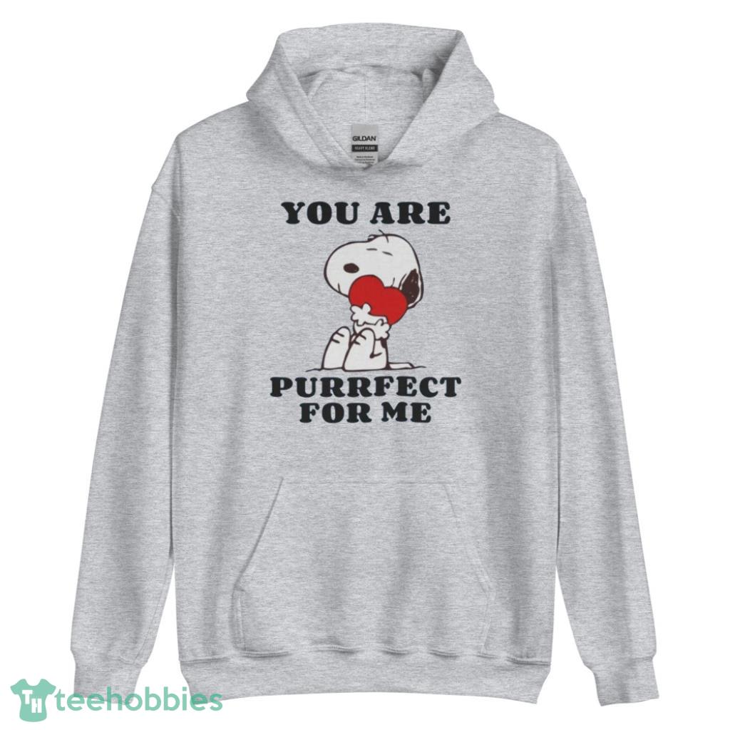Snoopy You Are Purrfect For Me Valentines Day Shirt - Unisex Heavy Blend Hooded Sweatshirt