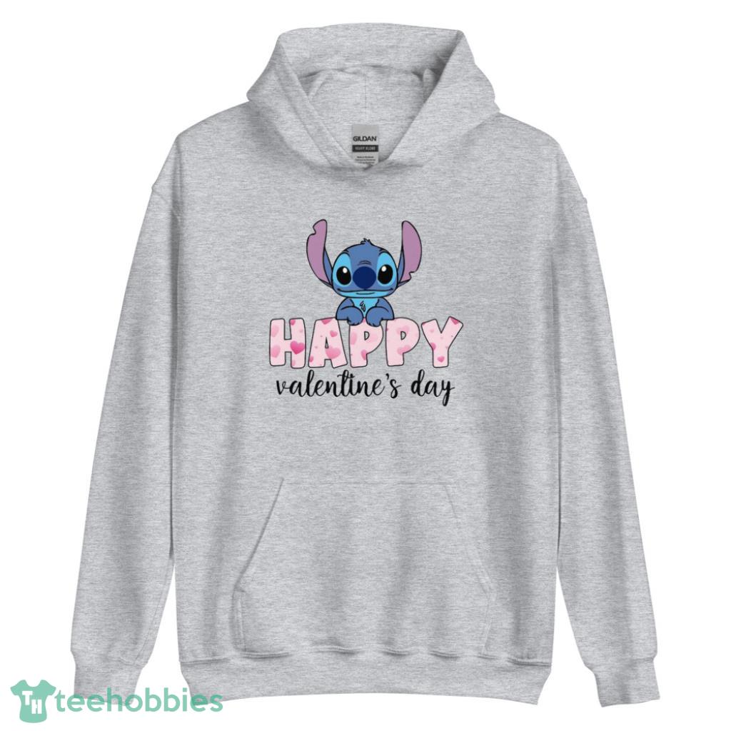 Stich Happy Valentine Shirt - Unisex Heavy Blend Hooded Sweatshirt