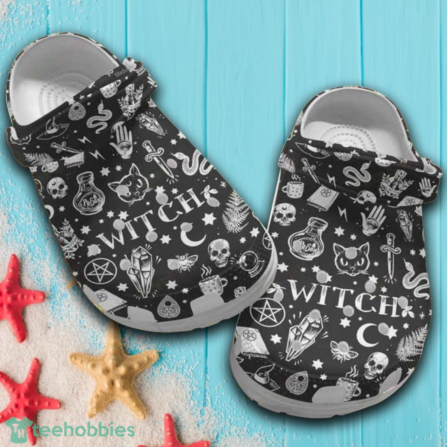 The Witch Halloween Pattern Clogs Shoes Product Photo 1