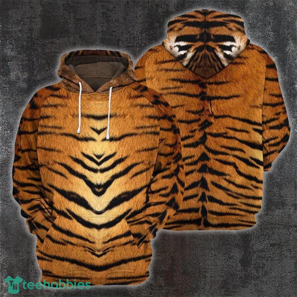 Tiger Costume Cosplay Halloween 3D Hoodie 3D Zip Hoodie Product Photo 1