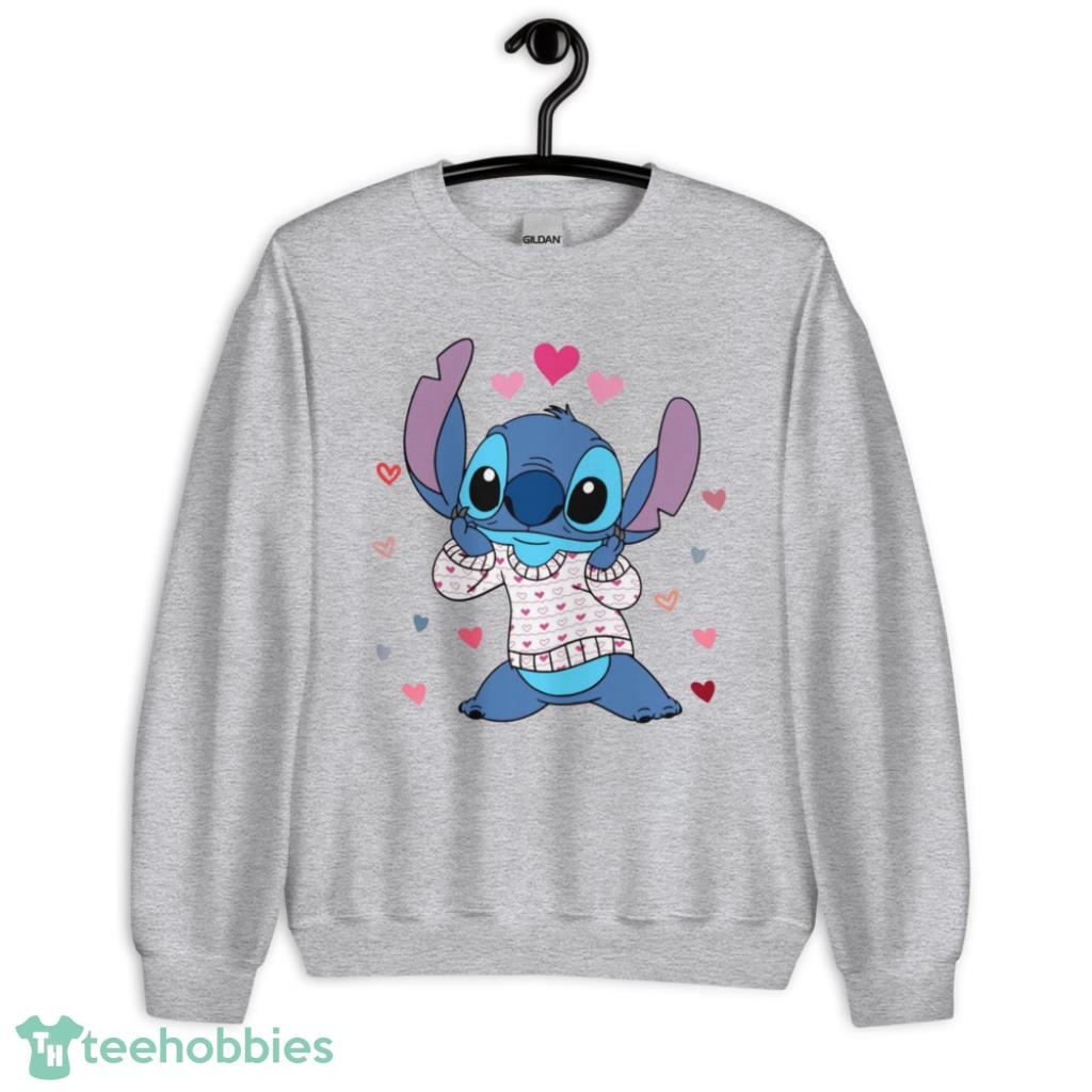 Valentine Disney Stitch Valentine Days Couple Shirt - Unisex Heavy Blend Crewneck Sweatshirt