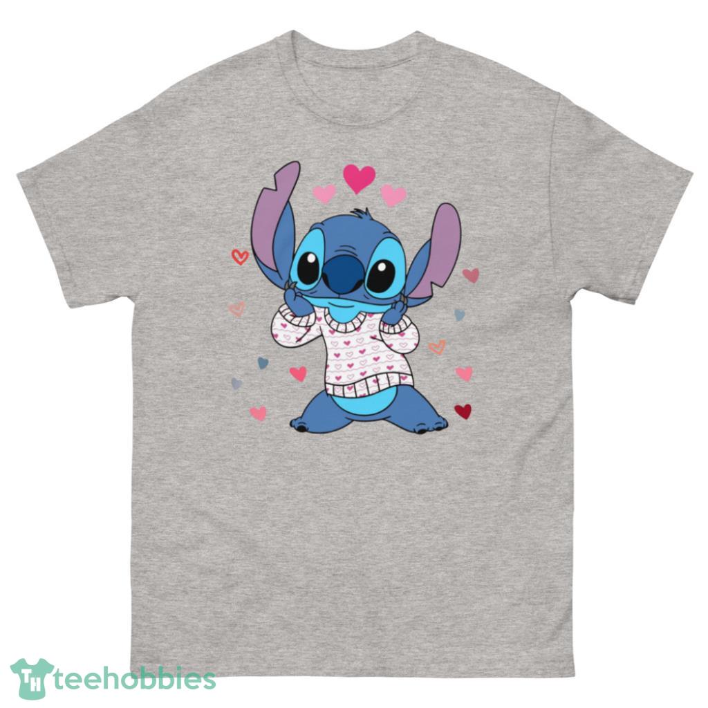 Valentine Disney Stitch Valentine Day's Couple Shirt - 500 Men’s Classic Tee Gildan