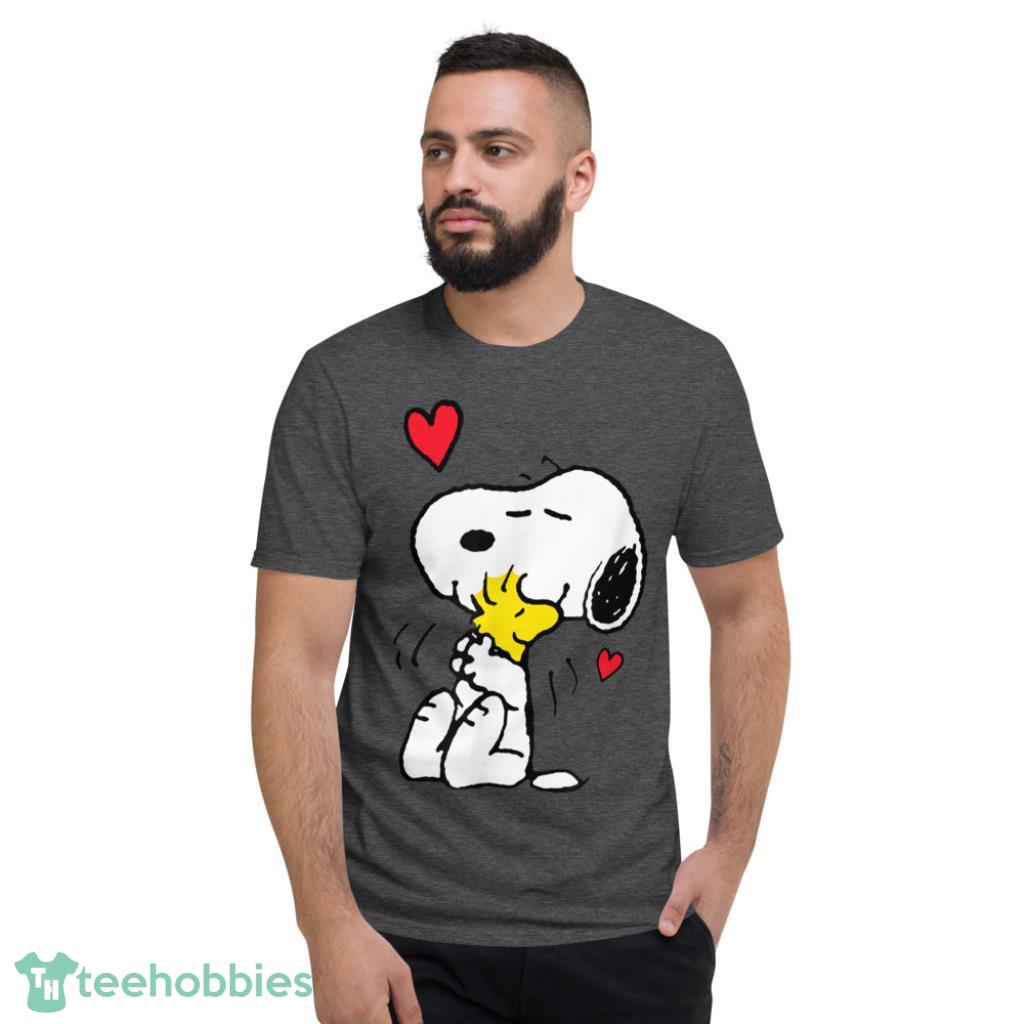 Valentine Snoopy And Woodstock Lots Of Love T-Shirt - Short Sleeve T-Shirt-1