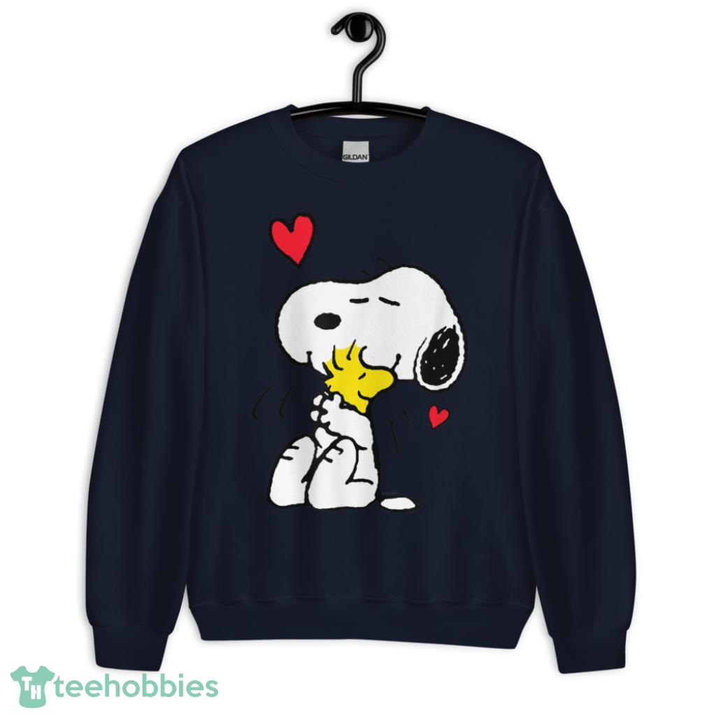  Valentine Snoopy And Woodstock Lots Of Love T-Shirt - Unisex Crewneck Sweatshirt-1