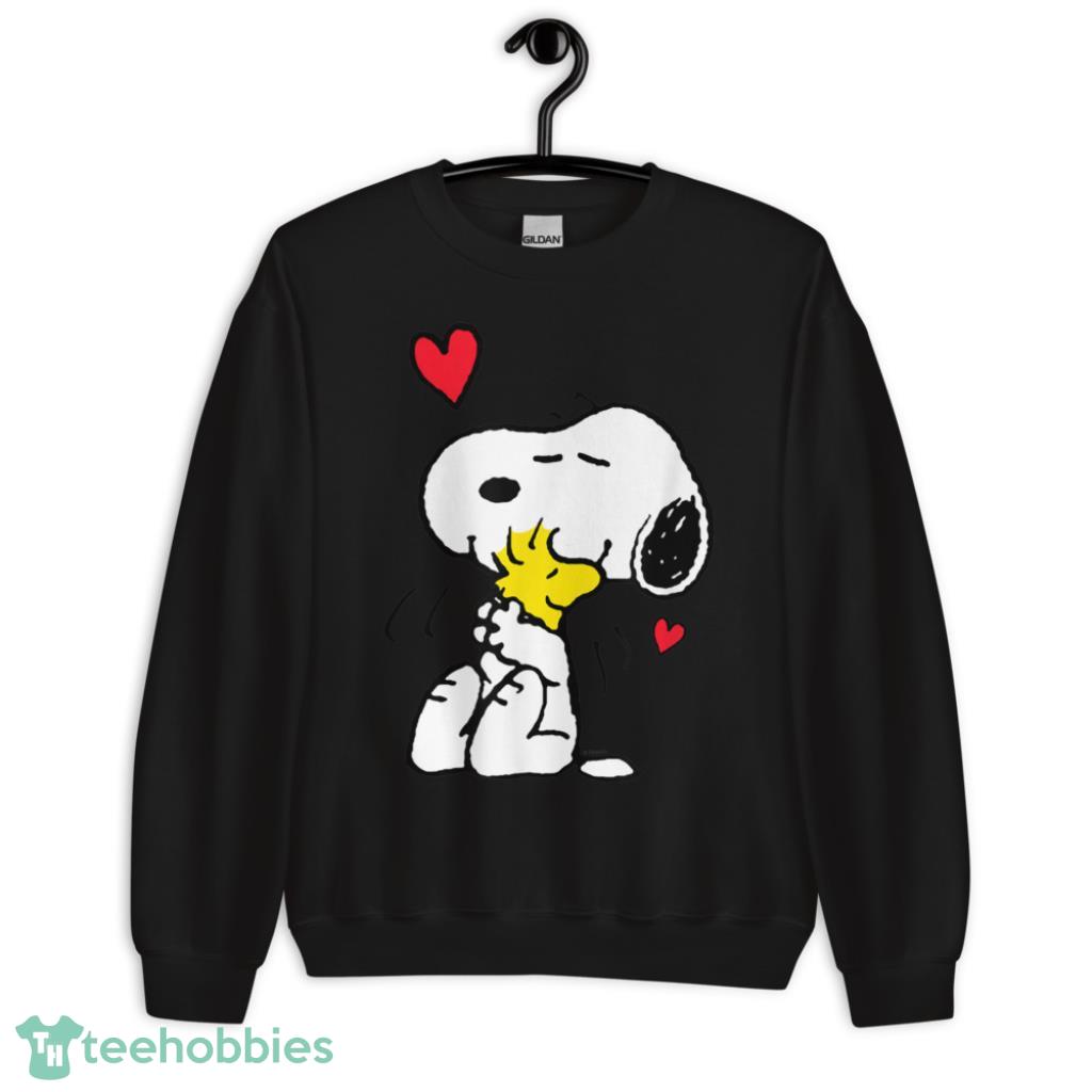  Valentine Snoopy And Woodstock Lots Of Love T-Shirt - Unisex Crewneck Sweatshirt