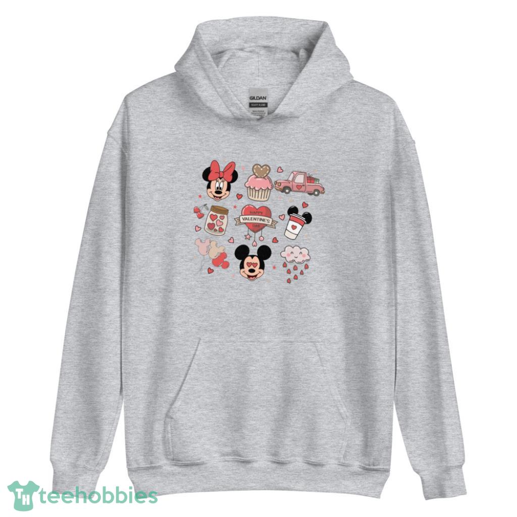 Vintage Mickey Minnie Valentine Shirt - Unisex Heavy Blend Hooded Sweatshirt