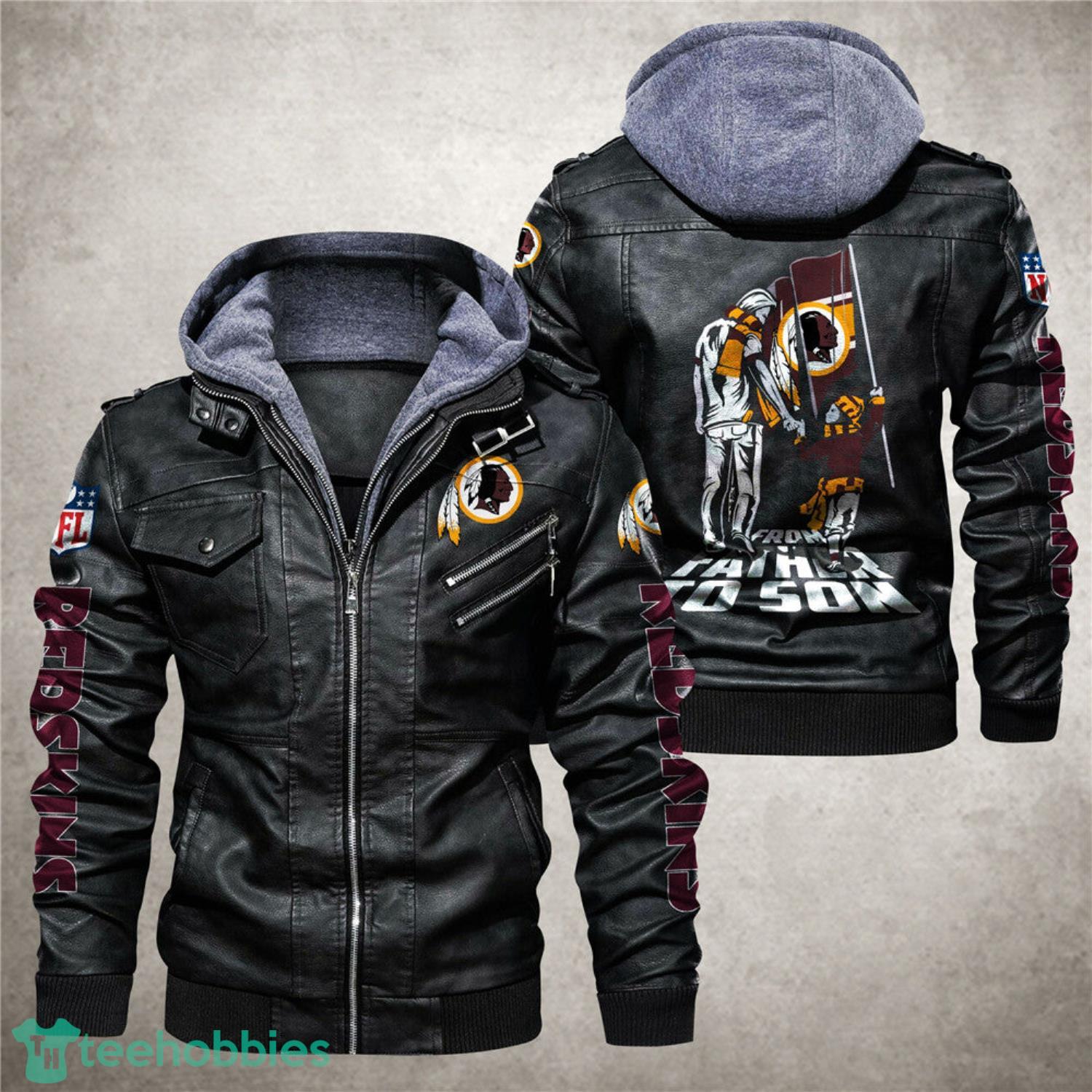 NFL Kansas City Chiefs Logo 1 Black Brown Leather Jacket For Fans