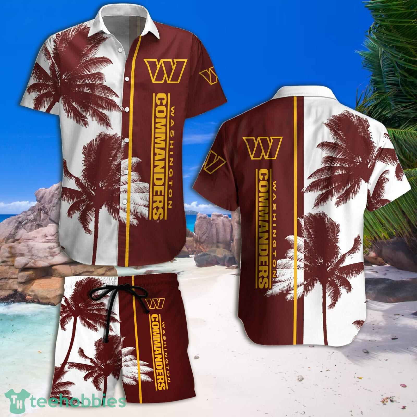 Washington Commanders Paml Trees Combo Hawaiian Shirt And Beach Short Product Photo 3