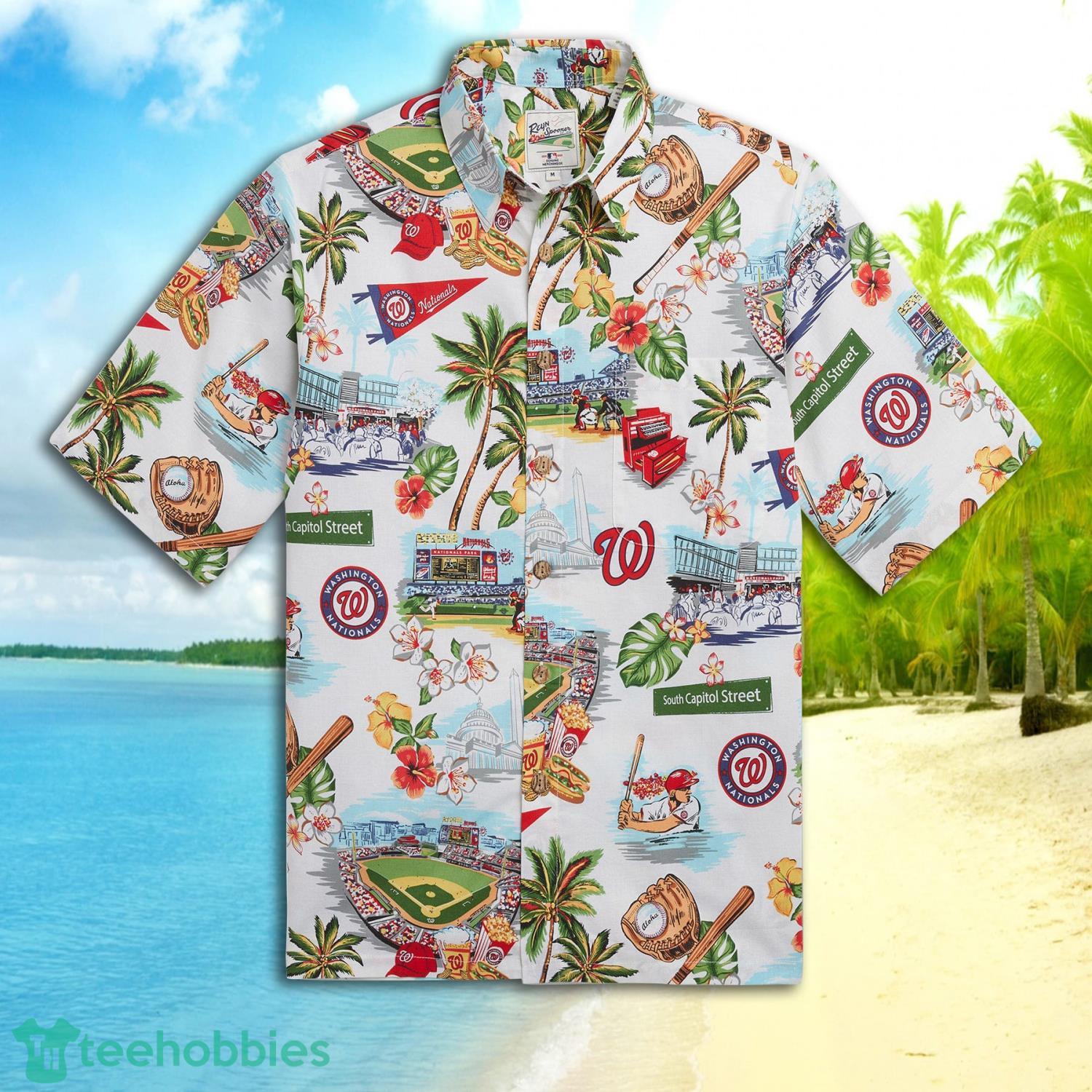 Washington Nationals Baseball Sport Short Sleeve Hawaiian Shirt Product Photo 1