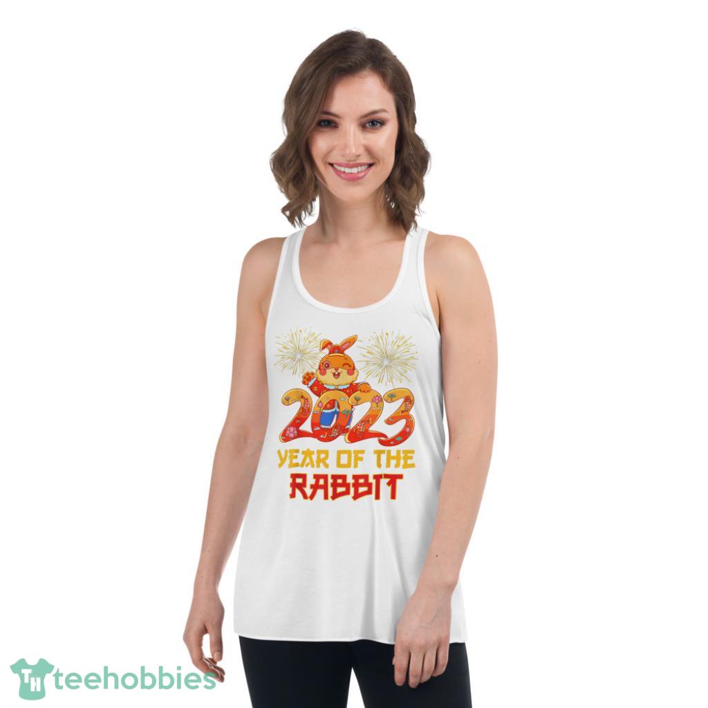 Year Of the Rabbit Shirt - Happy Lunar New Year 2023 Chinese T-Shirt - Womens Flowy Racerback Tank Year Of the Rabbit Shirt - Happy Lunar New Year 2023 Chinese T-Shirt - Womens Flowy Racerback Tank