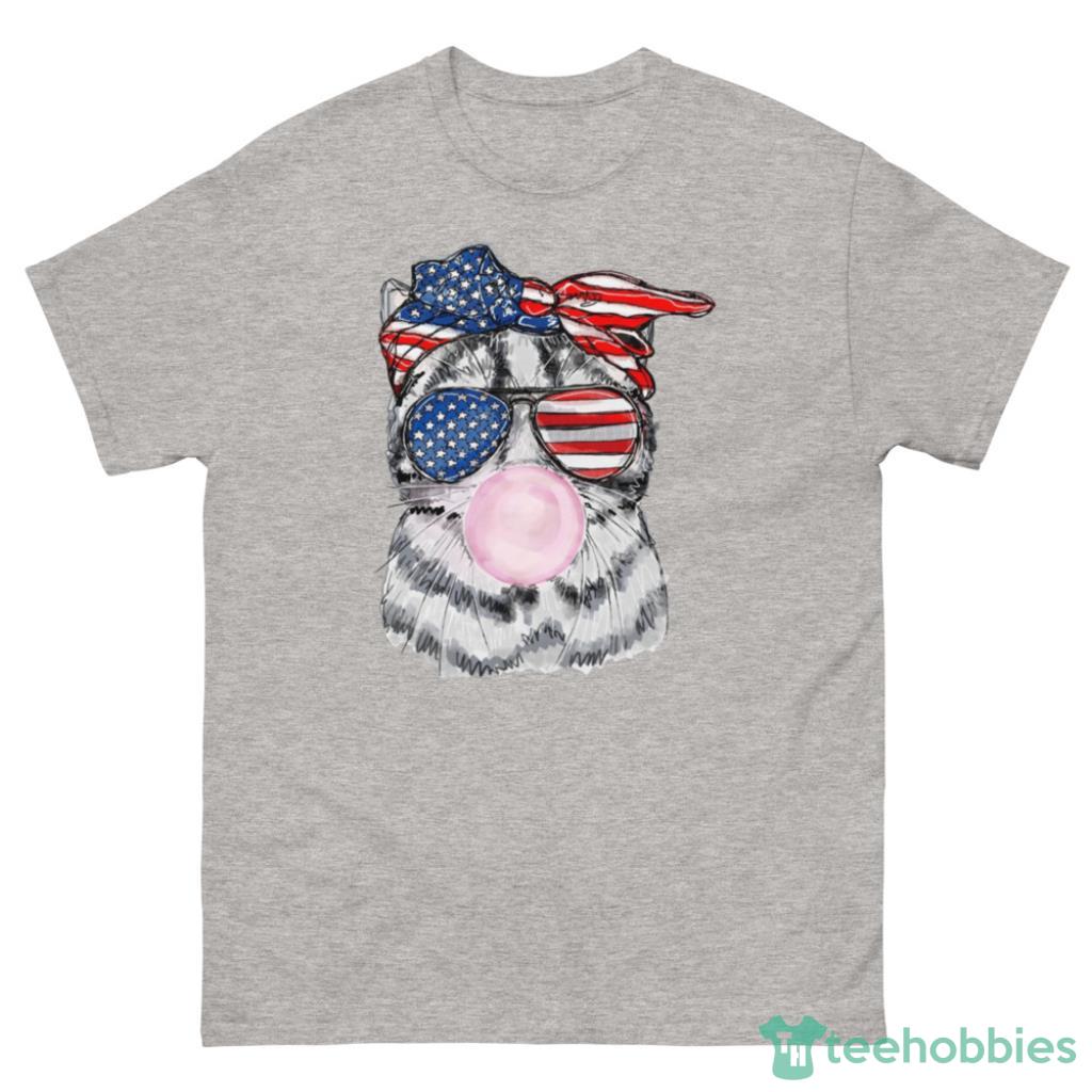 Red, White & Blue Cat T-Shirt - Made in USA