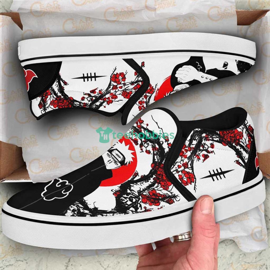 Akatsuki Pain Custom Japan Blossom Anime Slip On Sneakers Shoes Product Photo 1 Akatsuki Pain Custom Japan Blossom Anime Slip On Sneakers Shoes Product Photo 1