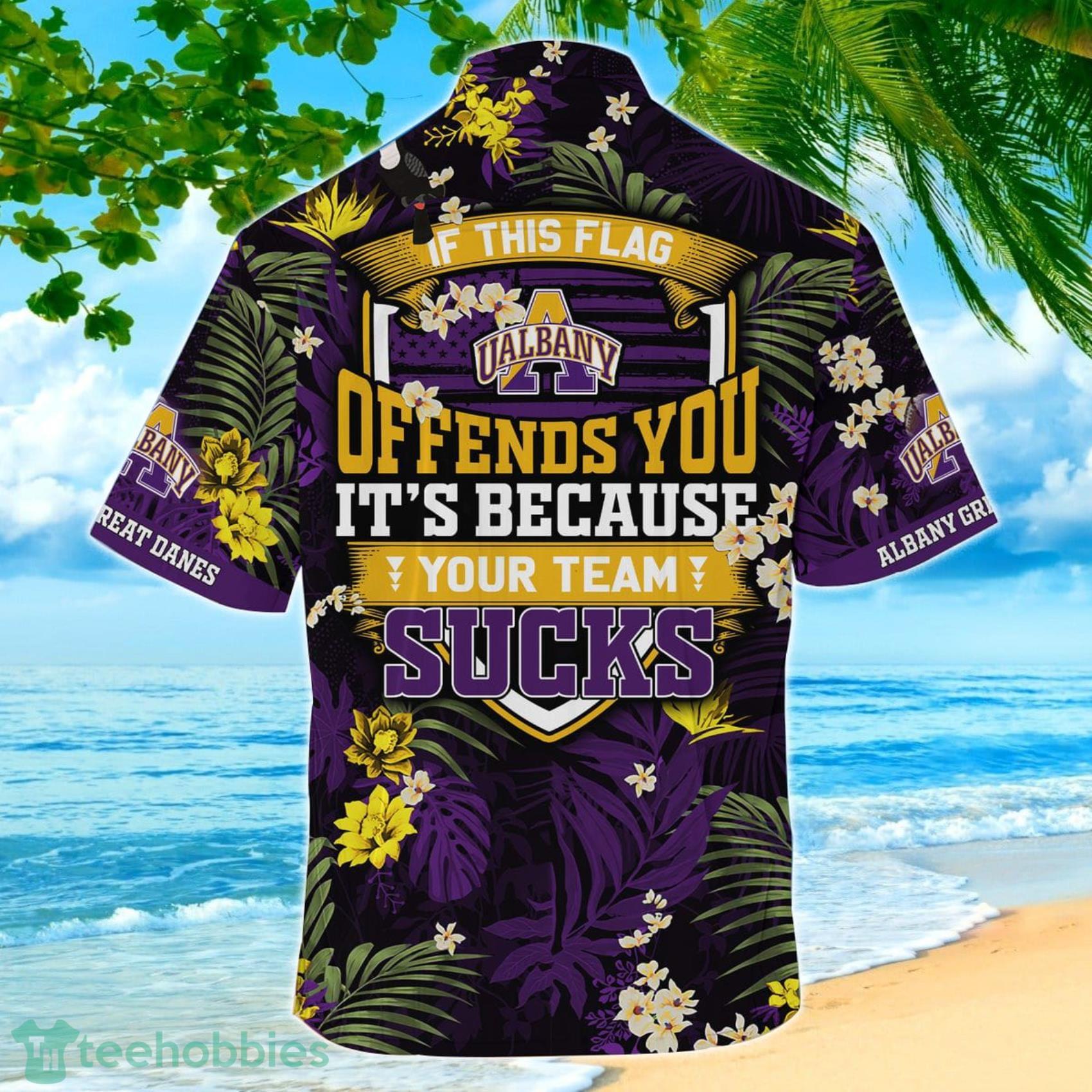 BEST Tennessee Titans Hawaiian Shirt With Tropical Pattern If This Flag  Offends You Its Because You