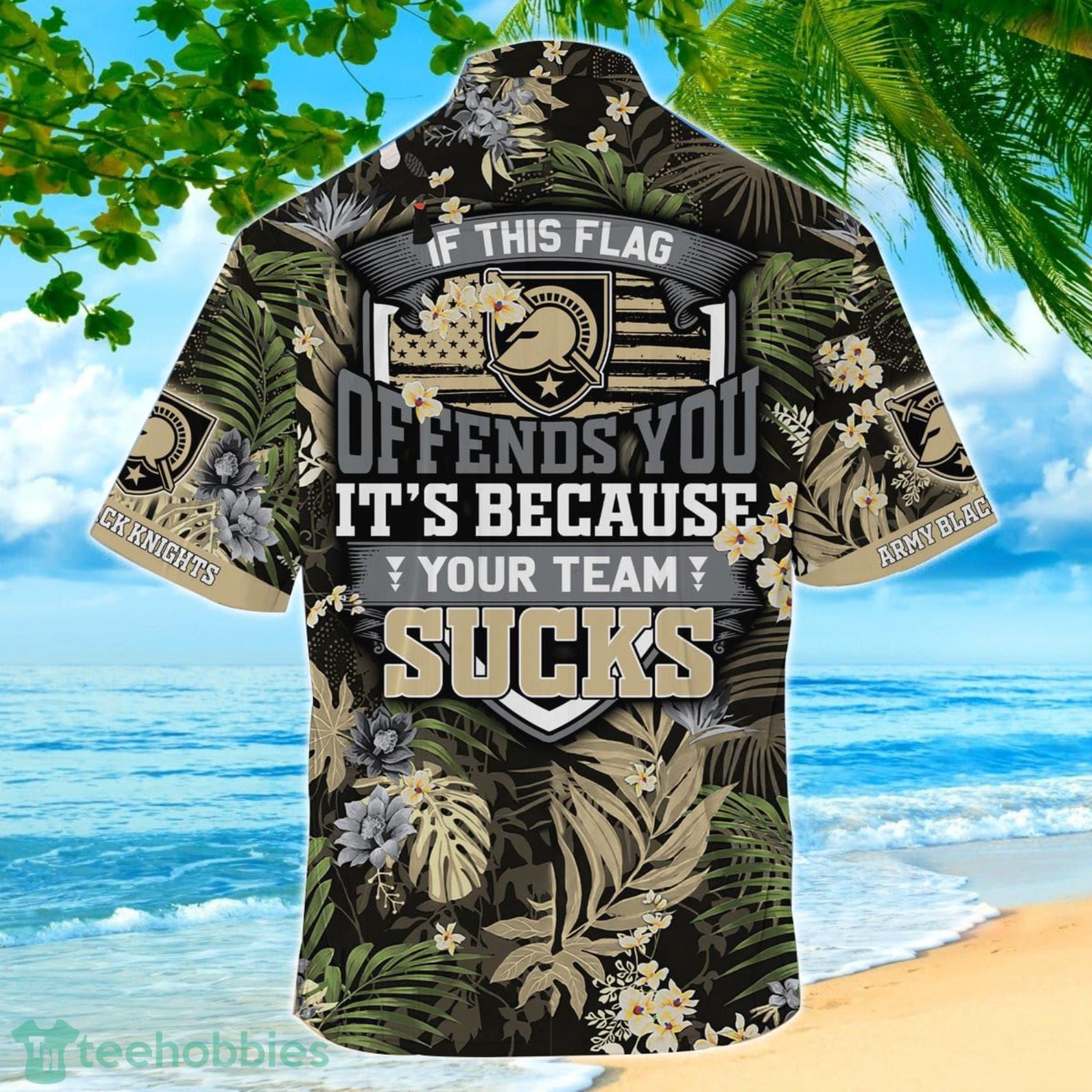 Army Black Knights If This Flag Offends You Tropical Patterns Hawaiian Shirt And Short Product Photo 3 Army Black Knights If This Flag Offends You Tropical Patterns Hawaiian Shirt And Short Product Photo 3