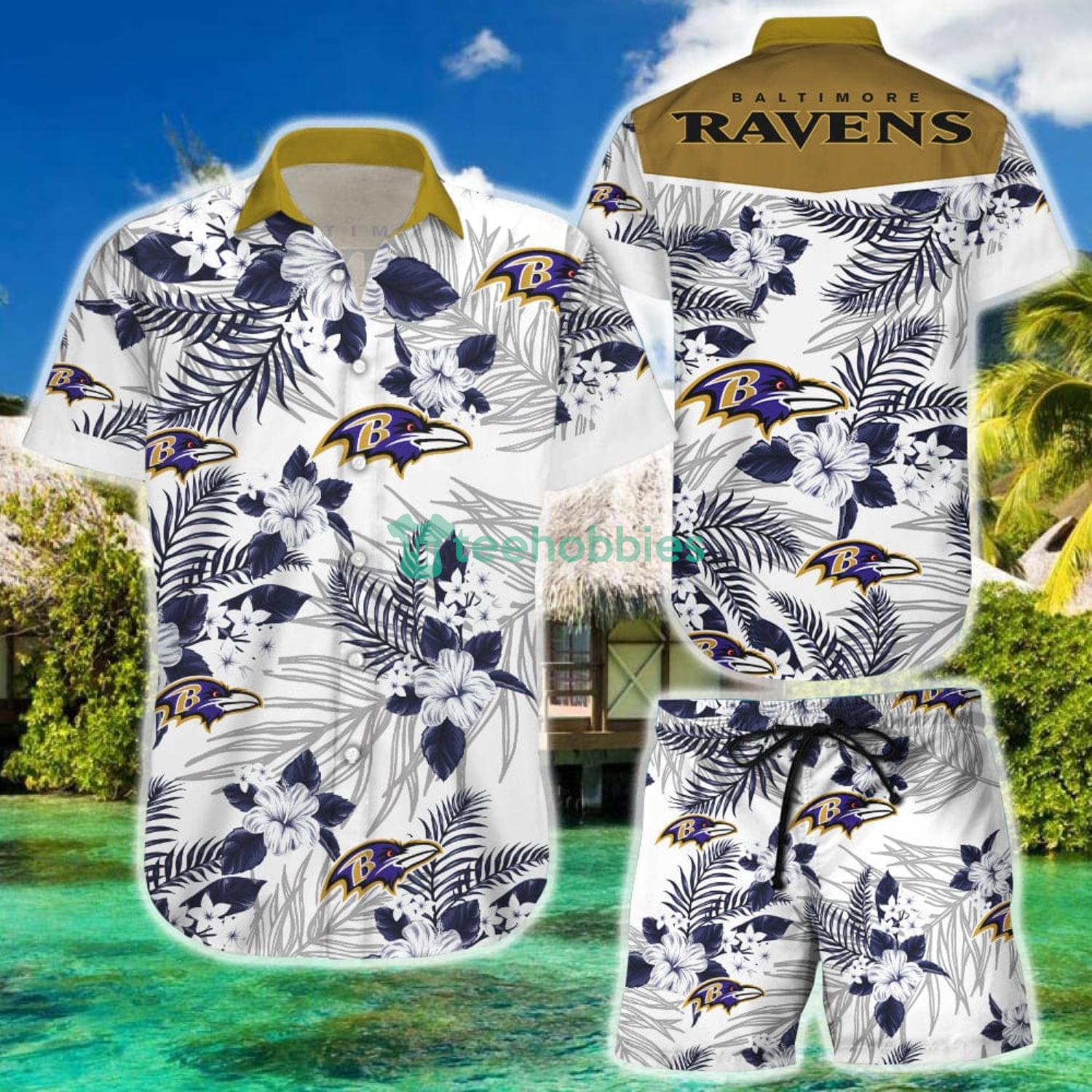 Baltimore Ravens Logo Summer For Men All Over Printed Hawaiian Shirt And  Short